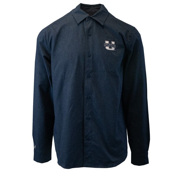 Men's U-State Button-Up Shirt navy blue